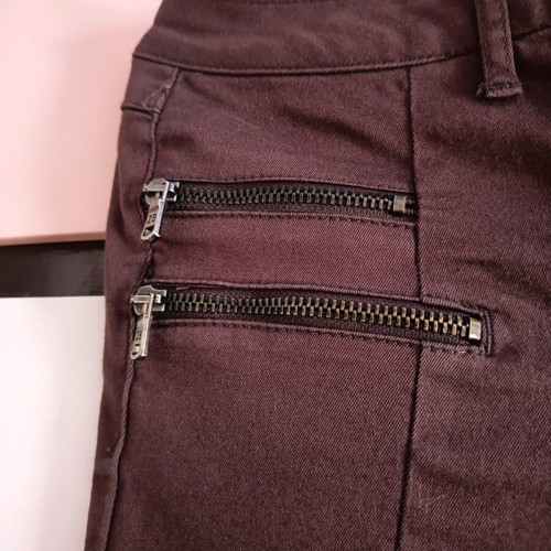 Women's brown pants with zipper like new, size XS