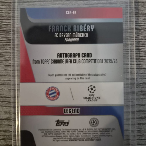Franck Ribéry Auto Card Limited Edition 34/99