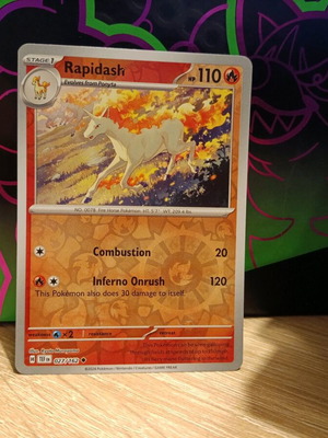 Rapidash (TEF 027) Pokémon card like new, Temporal forces singles