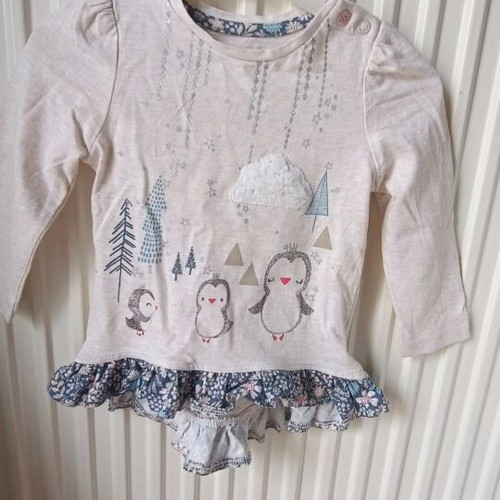 Blouses and blouse-dresses like new, pack of 3 pieces 6-9 months