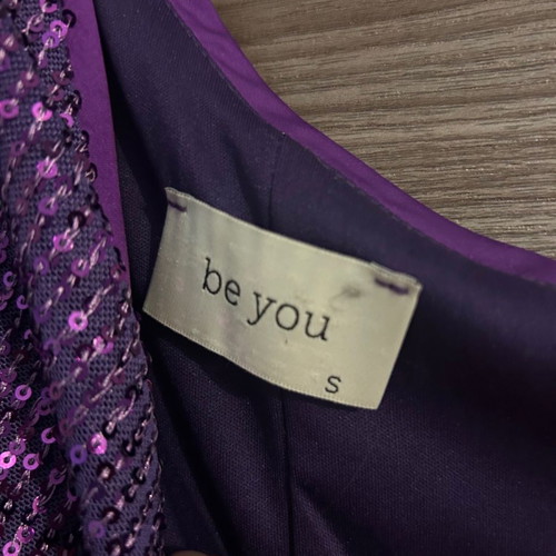 Midi dress Be You one shoulder used, purple with sequins, size S