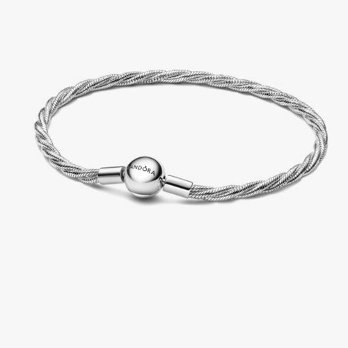 Pandora bracelet new, size 19 cm, silver with round clasp