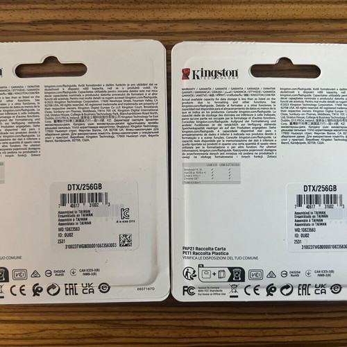 Kingston DataTraveler Exodia 256GB USB 3.2 stick black, 2 pieces new