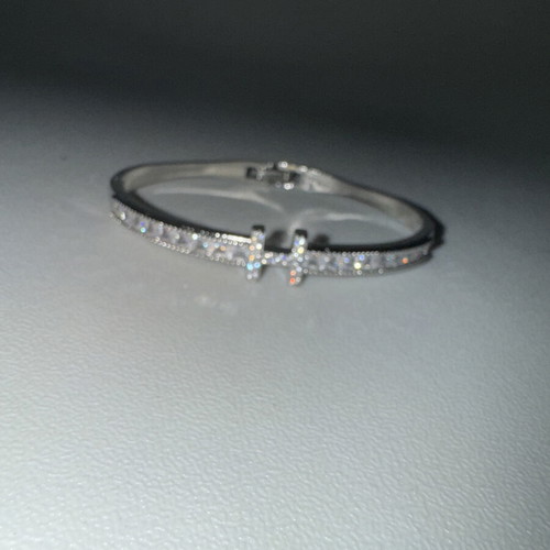 Stainless steel bracelet, silver