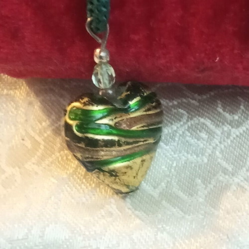 Murano bead necklace with cord