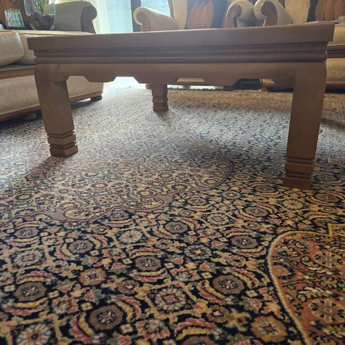 Solid Walnut Coffee Table with Glass Like New