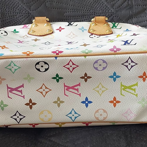 Louis Vuitton Multicolor Trouville Handbag used, white