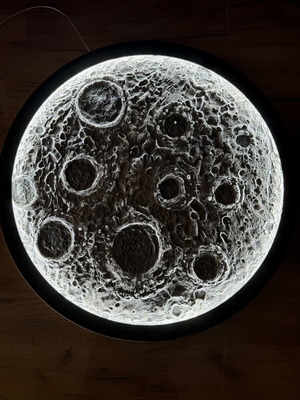 Decorative LED Moon Lamp 3D wall light custom made