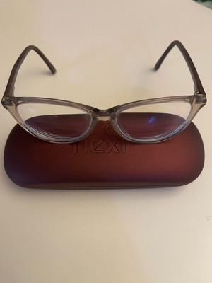 Children's prescription glasses used, gray and brown, 13cm
