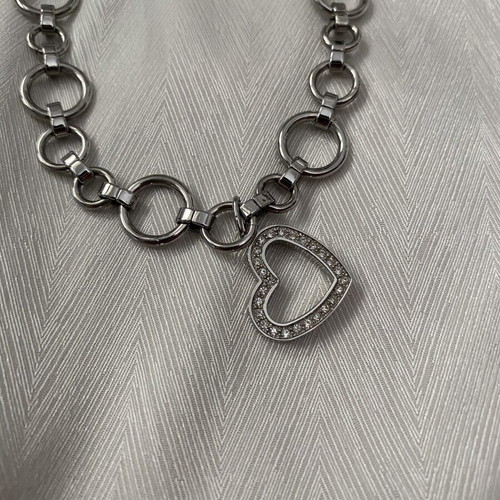 Stainless steel bracelet with zircon stones, new