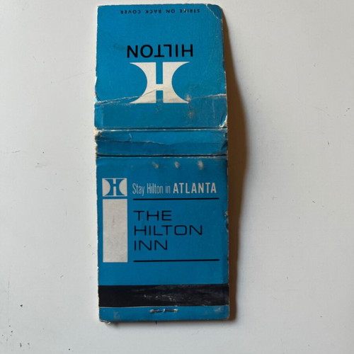 Hilton Hotel Atlanta Vintage Matchbox used
