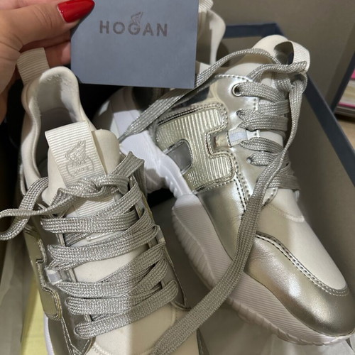 Hogan sneakers 37.5 white - silver like new