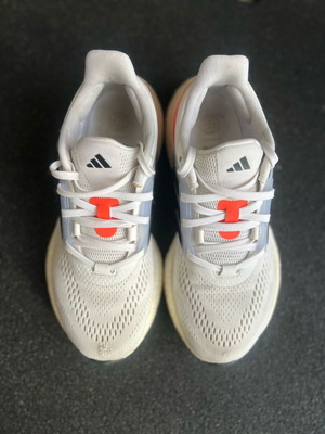 Adidas white athletic shoes used, size 38