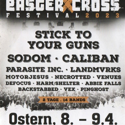 Sodom Easter X Cross Festival 2023 flyer