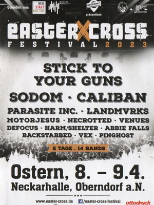 Sodom Easter X Cross Festival 2023 flyer