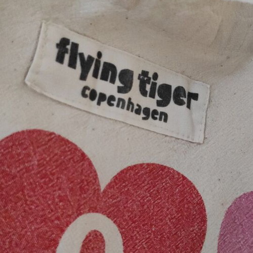 Flying Tiger Fabric Shoulder Bag like new, beige