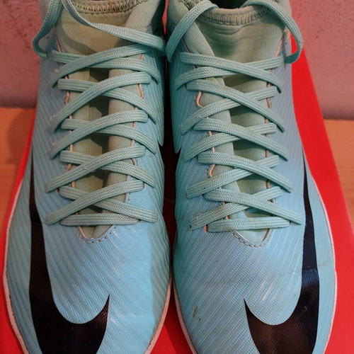 Nike football shoes used, size 37.5, purple and turquoise