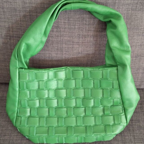 Zara leather handbag, green