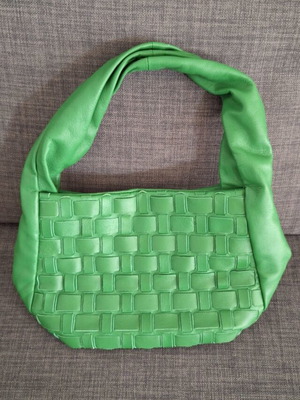 Zara leather handbag, green