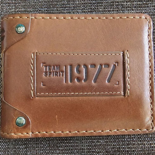 Camel Active men's leather wallet, brown, Team Spirit 1977