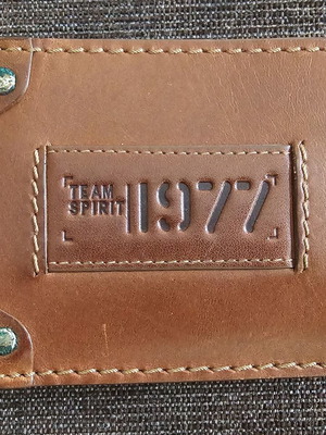 Camel Active men's leather wallet, brown, Team Spirit 1977