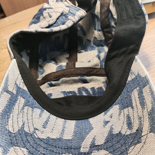 Supreme Fat Tip Jacquard Denim Camp Cap new, unisex jockey hat