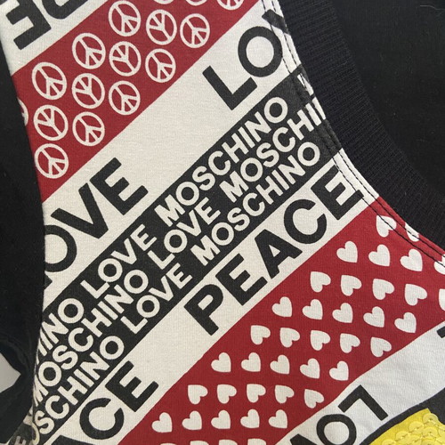 Love Moschino T-shirt with sequins and rhinestones, size S