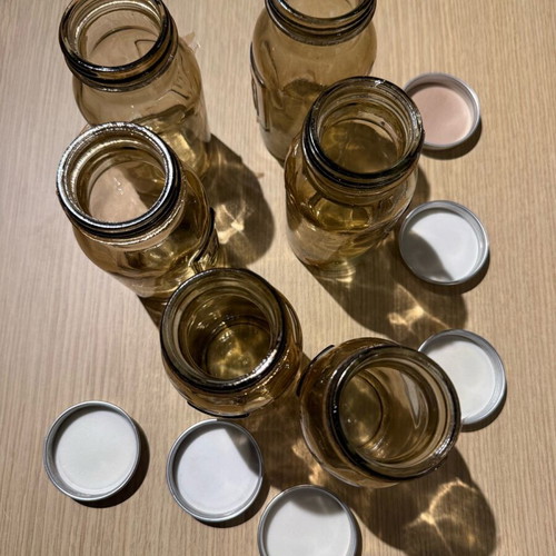 Glass jars used