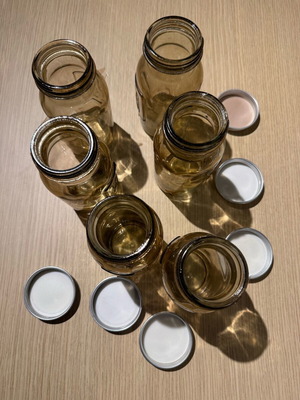 Glass jars used