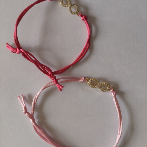Regulative pink duo set bracelets new, mother and child gift