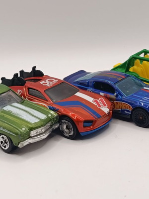 Hot Wheels Mattel toy cars used, set of 4