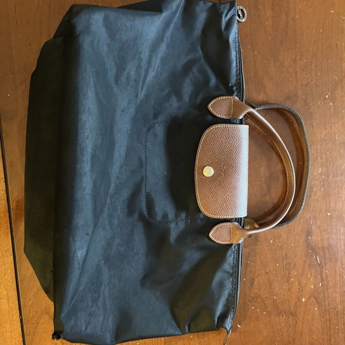 Longchamp handbag like new, black and brown