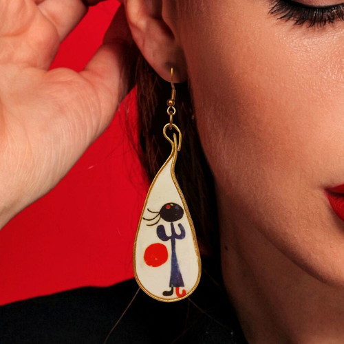 Joan Miró large earrings made to order with 1958 design