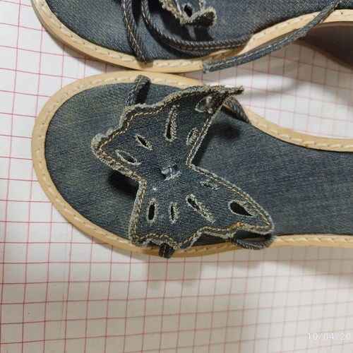 Zara sandals platforms with denim butterfly like new, size 36