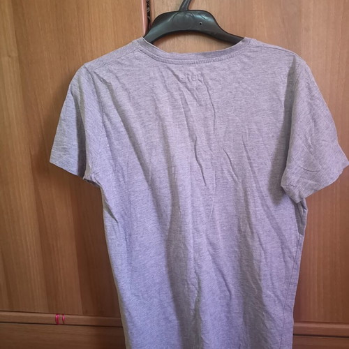 JePa men's grey heather V-neck T-shirt, size Small