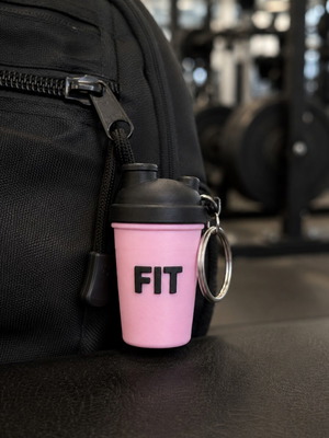 3D printed gym shaker keychain FIT, PETG-CF