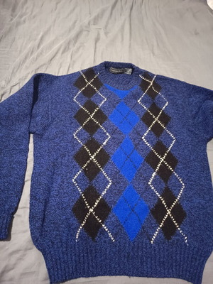 Men's wool sweater blue size L/XL like new