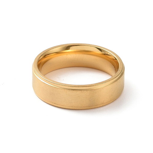 Steel wedding ring new, gold plated stainless steel
