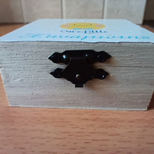 Wooden storage box new with name Panagiotis