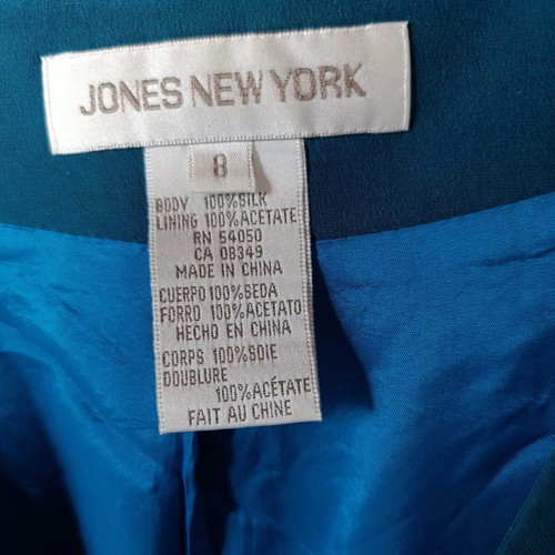 Jones New York women's vest like new, blue velvet size S