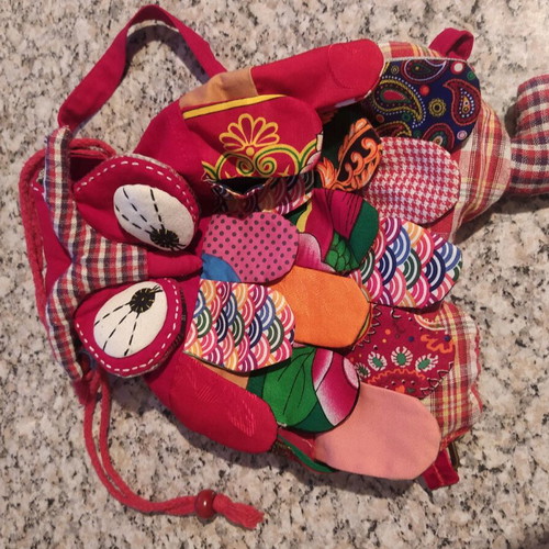 Owl fabric backpack used
