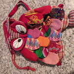 Owl fabric backpack used