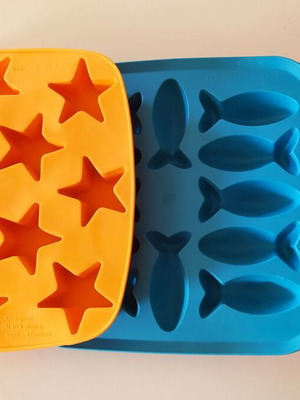 IKEA ice cube trays used, set of 3, synthetic rubber