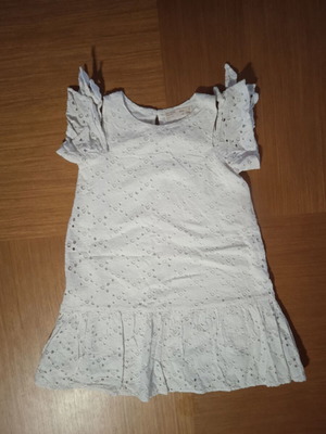 Zara kids broderie dress like new, white, size 134 cm