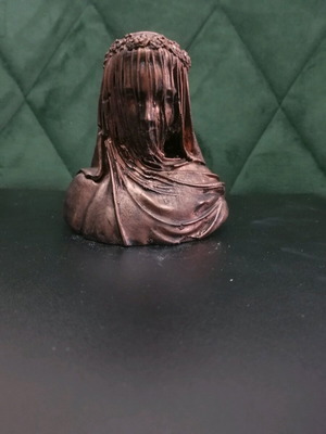 Gypsum statue replica "Veiled Lady" by Raffaele Monti new
