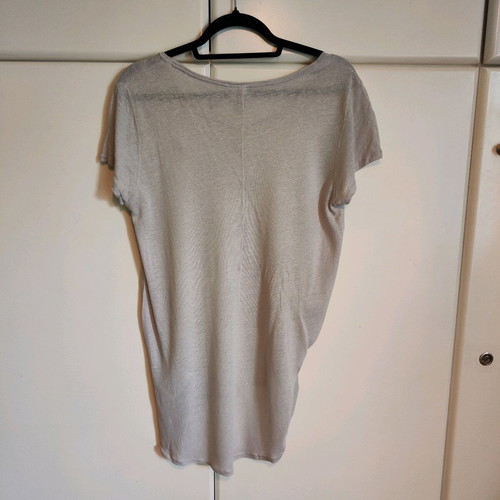 Women's Asymmetrical Blouse H&M Divided with Linen – Beige/Grey (Size S)