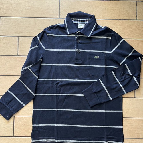 Lacoste men's polo shirt like new, white and blue, size M