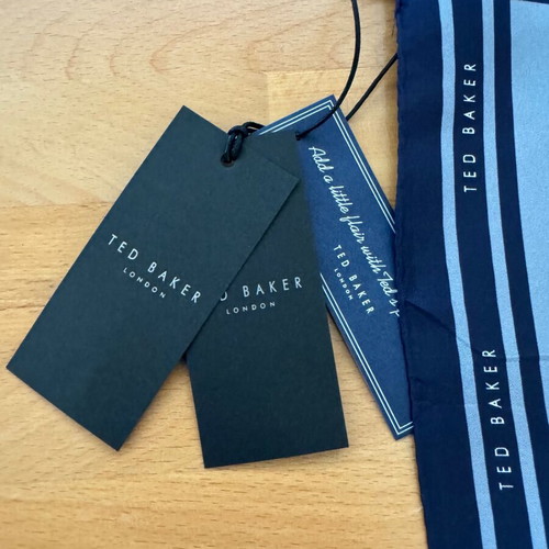 Μαντήλι Τσέπης μετάξι Ted Baker London μπλέ Διάσταση 30cm x 30cm