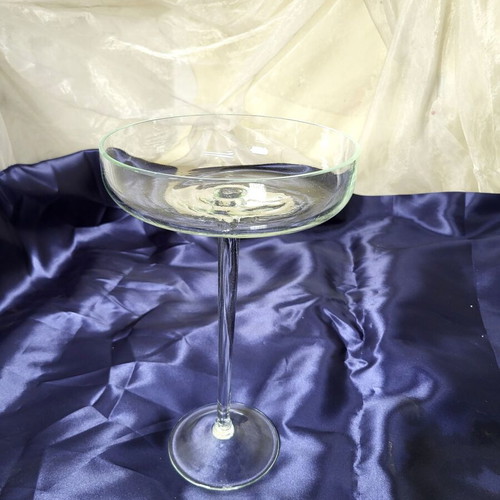 Glass column candlesticks set of 4 like new, 30cm height