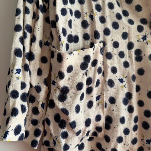 Anna Glover x H&M Polka Dot & Bee Print Summer Blazer Size S like new